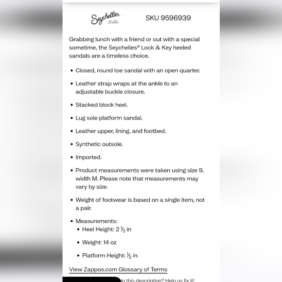 Seychelles Lock and Key Patent Leather 8 wide - Picture 3 of 8